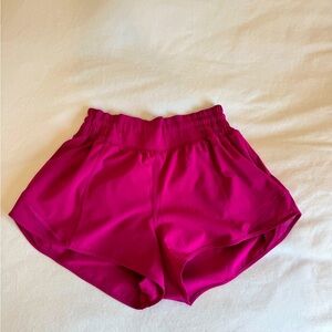 Lululemon Hotty Hot Sonic Pink and Speed up Pink shorts bundle - 3 pairs